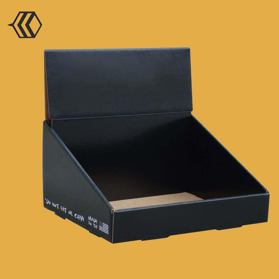 black corrugated display boxes